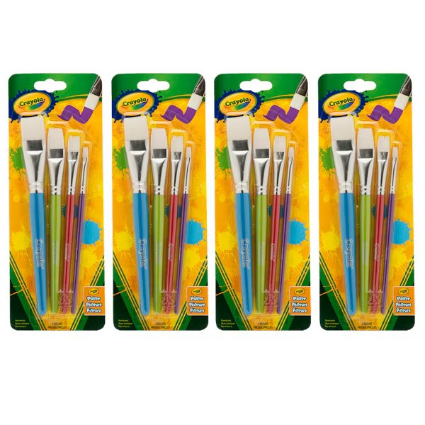 Big Paintbrush Set, Flat, PK16, Crayola, Mfr#: BIN053520