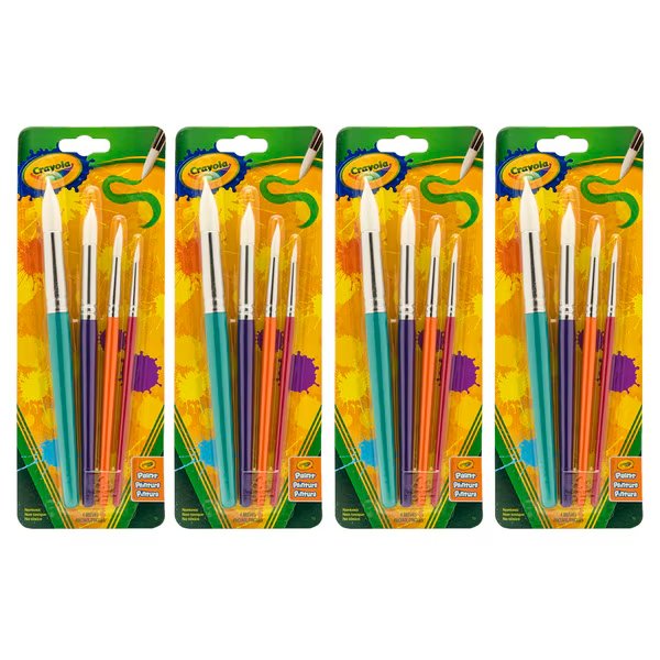 Big Paintbrush Set, Round, PK16, Crayola, Mfr#: BIN053521