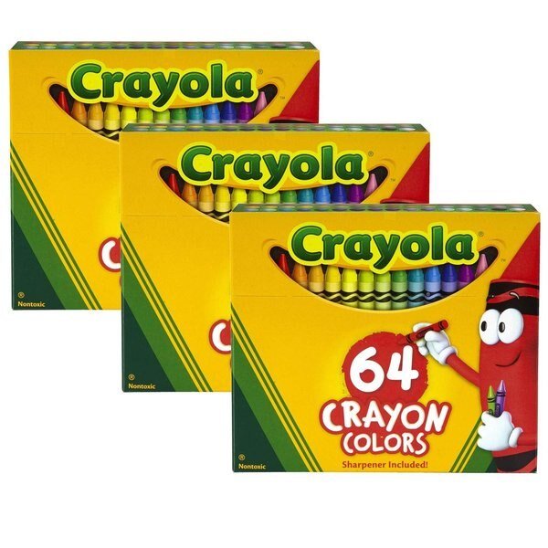 Crayons, Regular Size, PK192, Color: Assorted, Crayola, Mfr#: BIN64