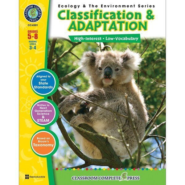 Classification + Adaptation Resource Book, Grades 5-8, Classroom Complete Press, Mfr#: CCP4501