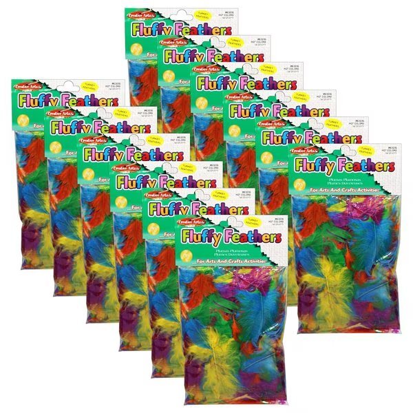 Creative Arts™ Turkey Feathers, Hot Colors, 14 Grams/Pack, PK12, Charles Leonard, Mfr#: 63030