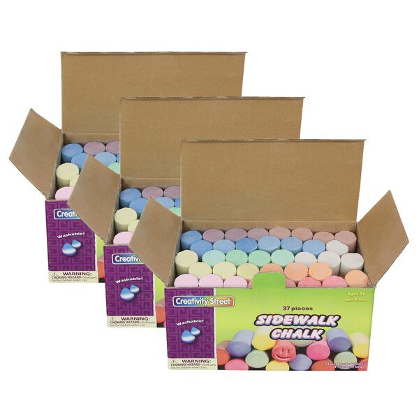 Sidewalk Chalk, Assorted Colors, 4", PK111, Creativity Street, Mfr#: PAC1736