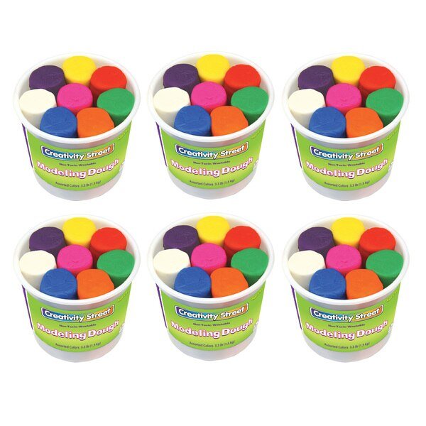 Modeling Dough, 8 Assorted Colors, PK24, Creativity Street, Mfr#: PAC4095