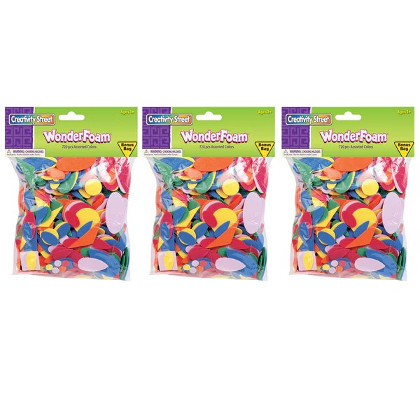 WonderFoam® Shapes, Assorted Sizes, PK2160, Creativity Street, Mfr#: PAC4314