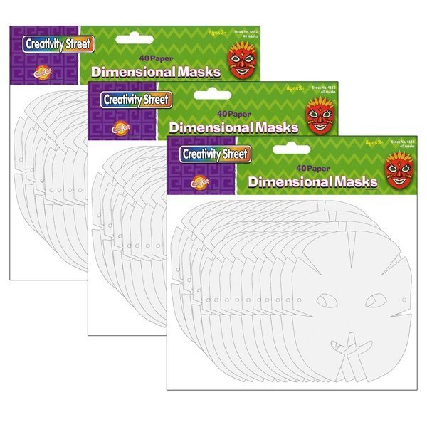 Die-Cut Dimensional Paper Masks, 10.5in x 8.25in, PK120, Creativity Street, Mfr#: PAC4652