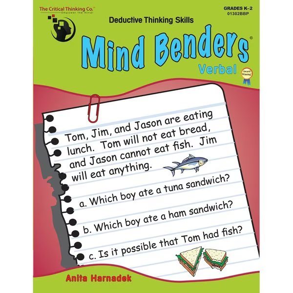 Mind Benders Verbal, Grades K-2, The Critical Thinking Co, Mfr#: 01302BBP