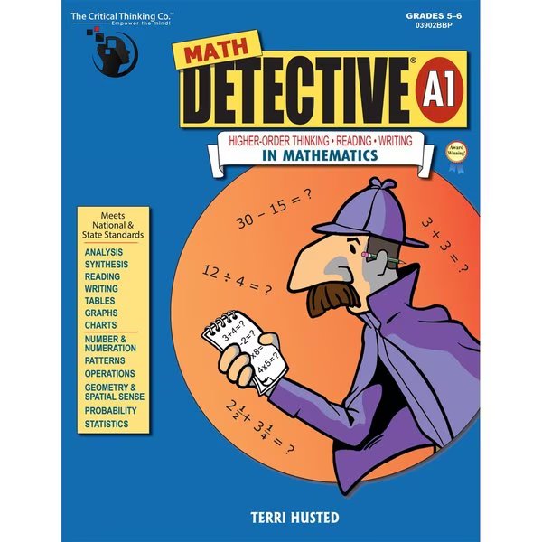 Math Detective Book, A1, Grade 5-6, The Critical Thinking Co, Mfr#: 03902BBP