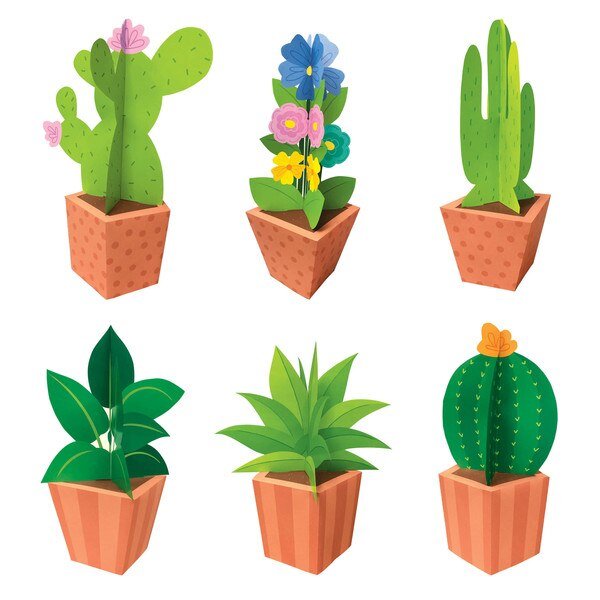 Positively Plants 3D POP Potted Plants Bulletin Board Set, Creative Teaching Press, Mfr#: 104130