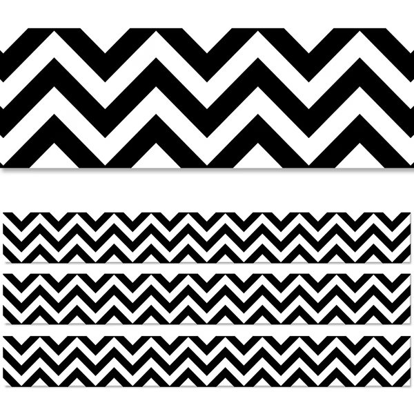 Black Chevron EZ Border, Classroom Border Trim, PK72, Creative Teaching Press, Mfr#: 10469