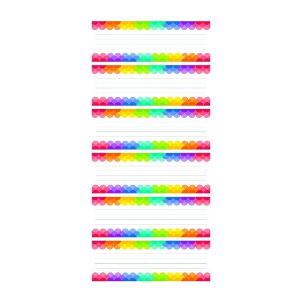 Rainbow Scallops Name Plates, 36 Pieces, PK6, Creative Teaching Press, Mfr#: 4401