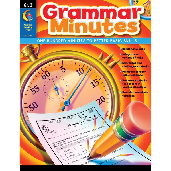 Grammar Minutes Workbook, Grade 3, Creative Teaching Press, Mfr#: 6121