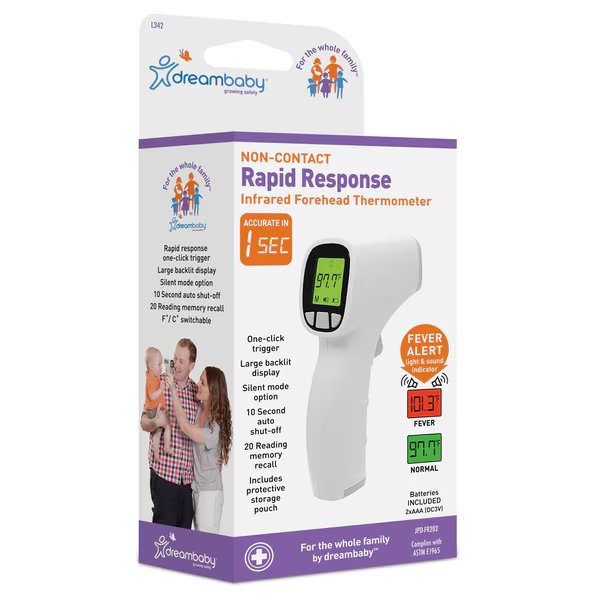 Non-Contact Rapid Response Infrared Thermometer, Dreambaby, Mfr#: L342
