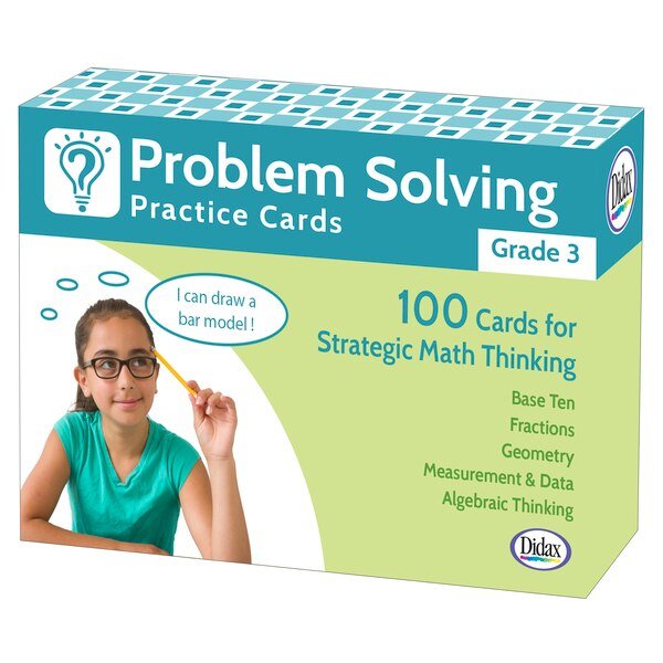 Problem Solving Practice Cards, Grade 3, Didax, Mfr#: 211279