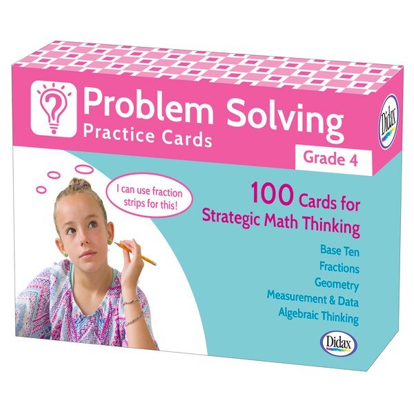 Problem Solving Practice Cards, Grade 4, Didax, Mfr#: 211280