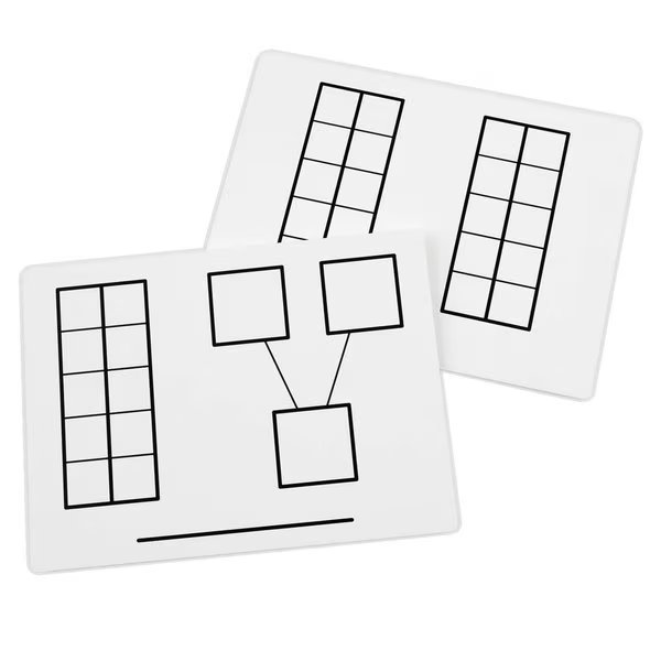 Write-On/Wipe-Off Ten-Frame Mats, PK20, Didax, Mfr#: DD-211441-2
