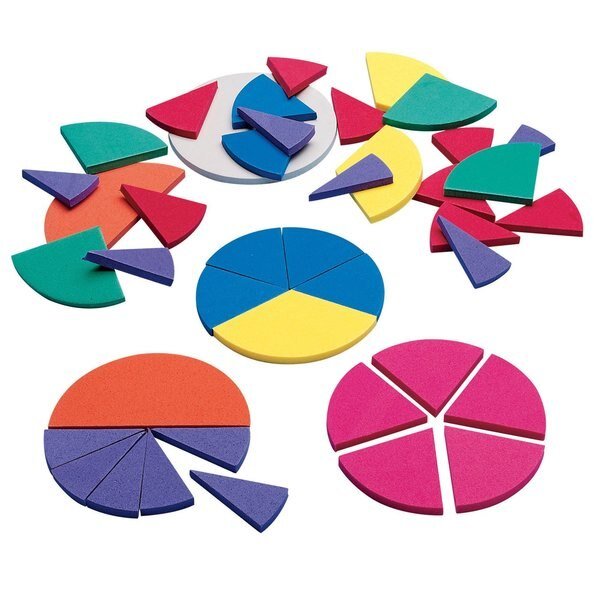 Easyshapes Foam Fraction Circles, 51 pieces, Didax, Mfr#: 2-485W