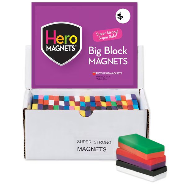 Hero Magnets™ Block Magnets, Display Box of 40, Dowling Magnets, Mfr#: 710D