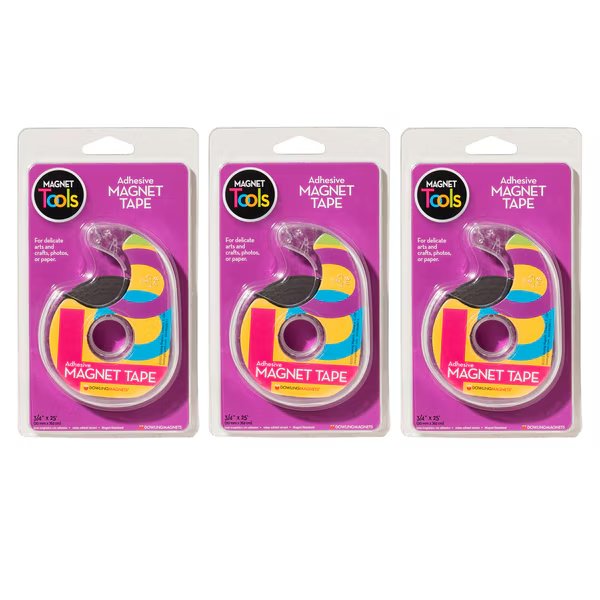 Magnet Tape, 0.75" x 25ft, PK3, Dowling Magnets, Mfr#: 735001