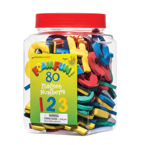 Foam Fun™ Number Magnets, 80 Pieces, Dowling Magnets, Mfr#: 732101