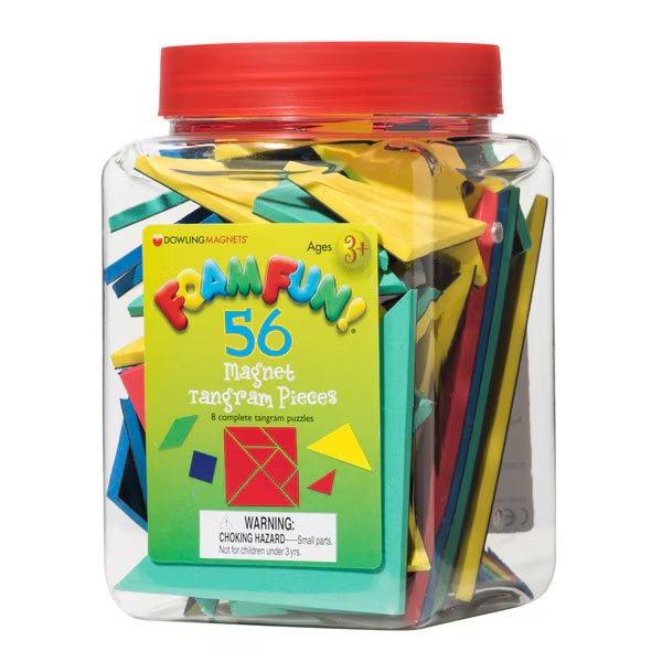 Foam Fun Magnet Tangrams Pieces, Dowling Magnets, Mfr#: 732103