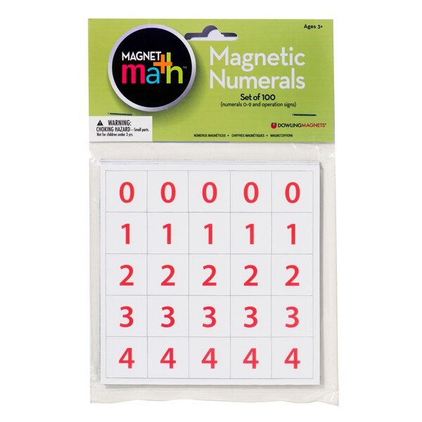Magnet Numerals, Set of 100, Dowling Magnets, Mfr#: MA13