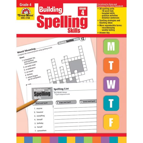 Building Spelling Skills, Teacher Edition, Grade 4, Evan-Moor Educational Publishers, Mfr#: 2708