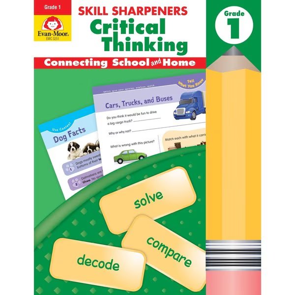 Skill Sharpeners Critical Thinking, Grade 1, Evan-Moor Educational Publishers, Mfr#: 3251