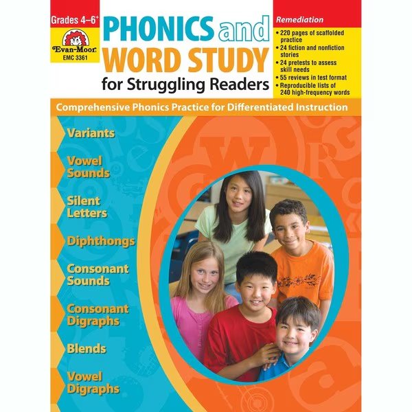 Phonics and Word Study for Struggling Readers Book, Teachers Edition, Evan-Moor Educational Publishers, Mfr#: 3361