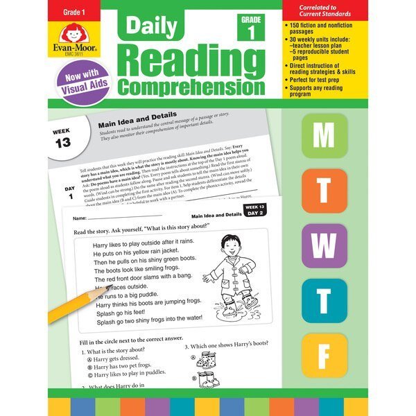 Daily Reading Comprehension, Teachers Edition, Grade 1, Evan-Moor Educational Publishers, Mfr#: 3611