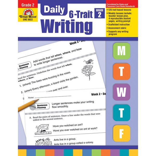 Daily 6-Trait Writing Book, Teachers Edition, Grade 2, Evan-Moor Educational Publishers, Mfr#: 6022