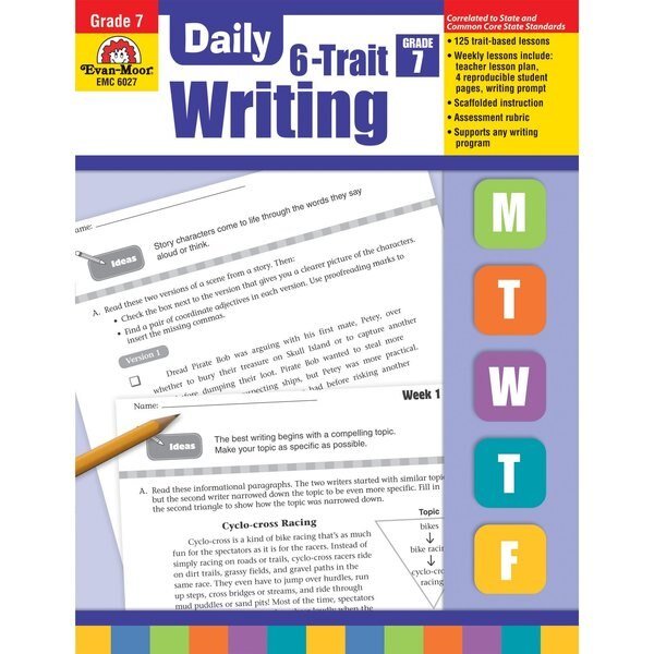 Daily 6-Trait Writing, Teacher Edition, Grade 7, Evan-Moor Educational Publishers, Mfr#: 6027