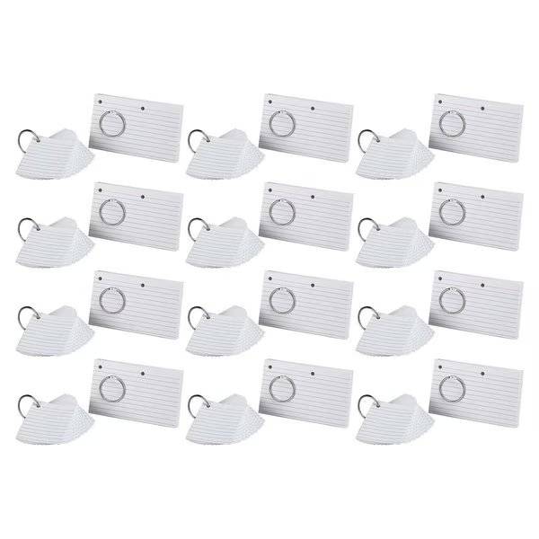 Oxford? JustFlip-it Punched + Perfed Study Cards, 3x5, PK900, Oxford, Mfr#: ESS63506