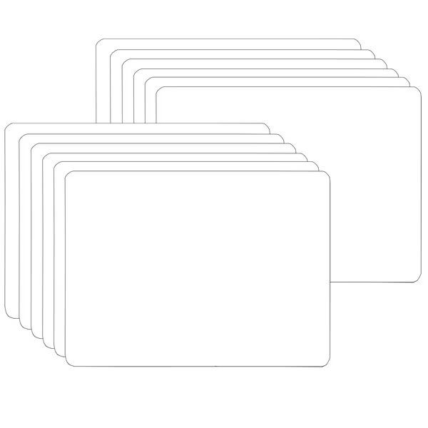 Dry Erase Board, One-Sided, 5in x 7in, PK12, Flipside, Mfr#: 15656