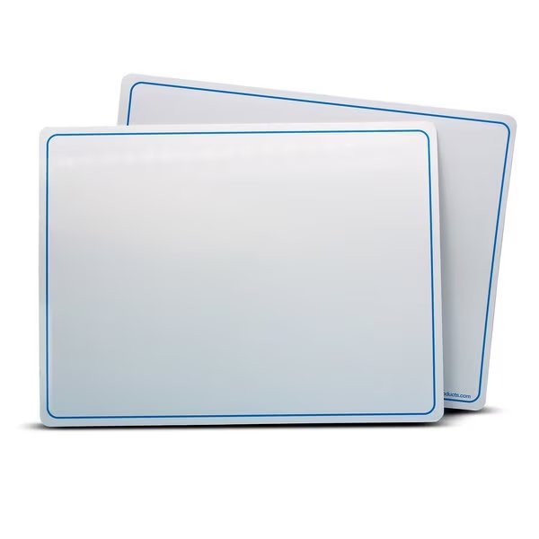 Dry Erase Learning Mat, Two-Sided Plain, 9in x 12in, 12PK, Flipside Products, Mfr#: 20059
