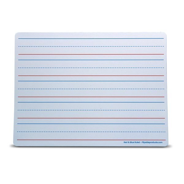 Magnetic Dry Erase Learning Mat, 2-Sided Ruled/Plain, 9in x 12in, 12PK, Flipside Products, Mfr#: 20076