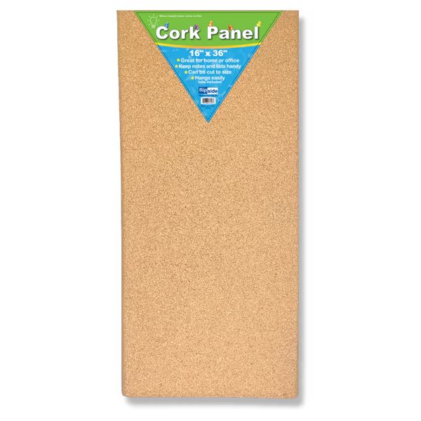 Cork Panel, 16in. x 36in., Flipside Products, Mfr#: 37016