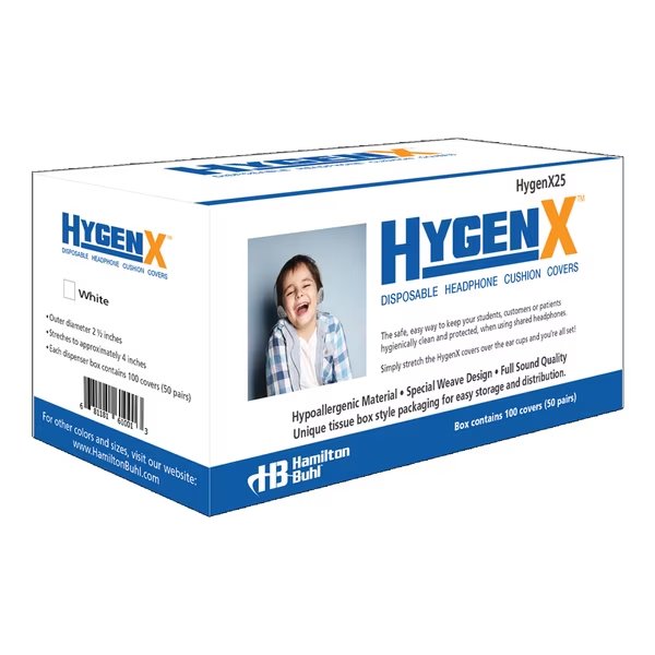 HygenX Disposable Headphone Covers, On-Ear, Pair, PK50, Hamiltonbuhl, Mfr#: HygenX25