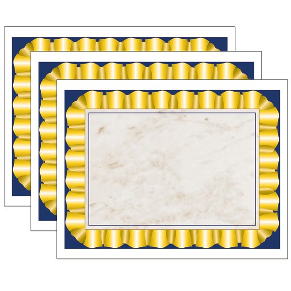 Gold Ribbon Border Paper, 8.5" x 11", 50 Per Pack, PK3, Hayes, Mfr#: VA669