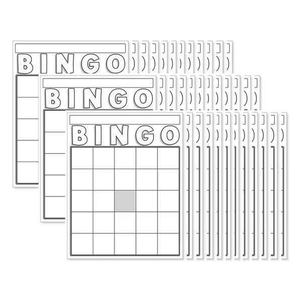 Blank Bingo Cards, White, PK36, Hygloss Products, Mfr#: 87130