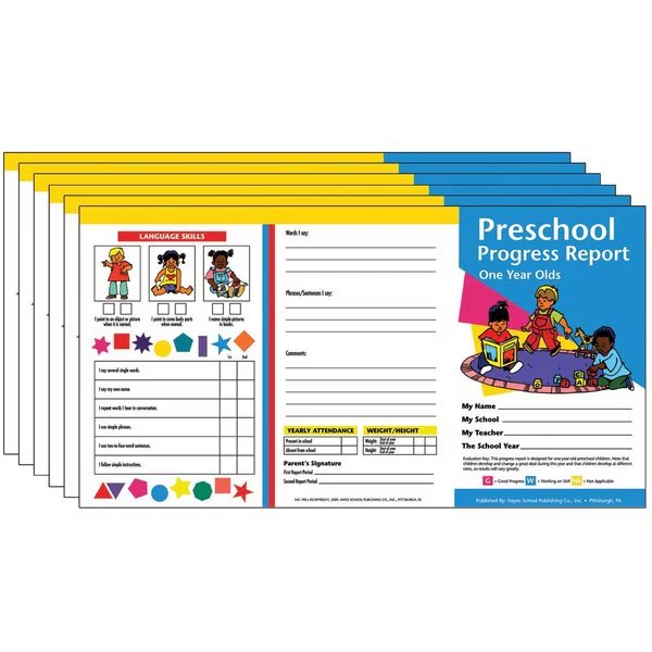 Preschool Progress Report, 1 year olds, 60PK, Hayes Publishing, Mfr#: PRC09