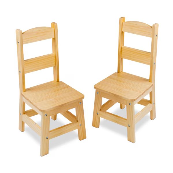 Solid Wood Chairs, PK 2, Melissa & Doug, Mfr#: 8789