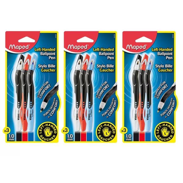 Visio Pen Ball-Point For Lefties, PK9, Maped, Mfr#: MAP224324