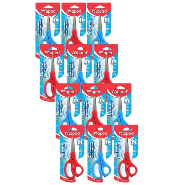 Essential 5" Kid Scissors, Pointed Tip, PK12, Maped, Mfr#: MAP480210