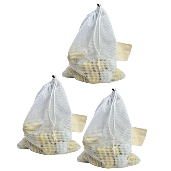 Laundry/Equipment Bag, 15in x 20in, White, PK3, Dick Martin Sports, Mfr#: MASAPB20