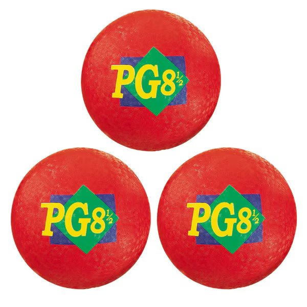 Playground Ball, 8.5-Inch, Red, PK3, Martin Sports, Mfr#: MASPG812R