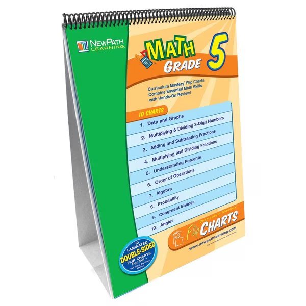 Math Skills Curriculum Mastery Flip Chart, Grade 5, Newpath Learning, Mfr#: 33-5001
