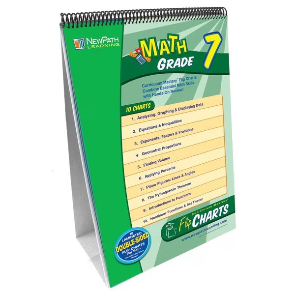 Math Skills Curriculum Mastery® Flip Chart, 10 Pages, Grade 7, Newpath Learning, Mfr#: 33-7001