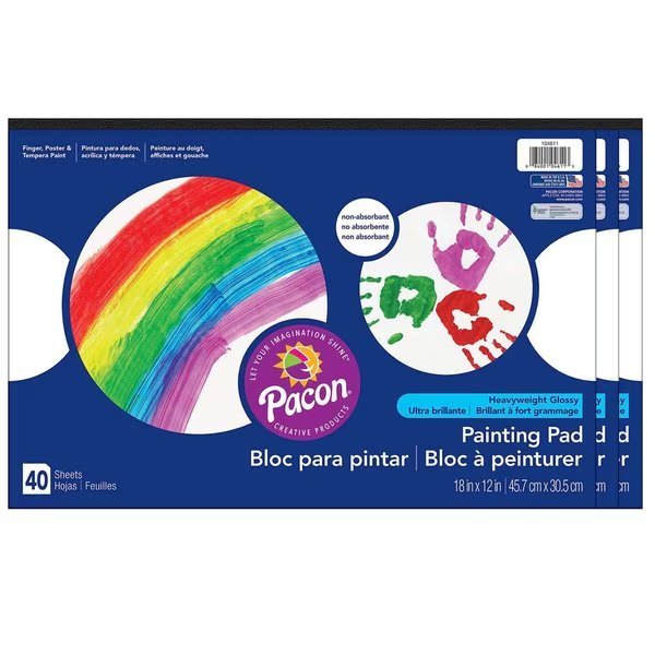 Art Street® Painting Paper Pad, White, 18 x 12, 40 Sheets/Pad, PK3, Art Street, Mfr#: P104611