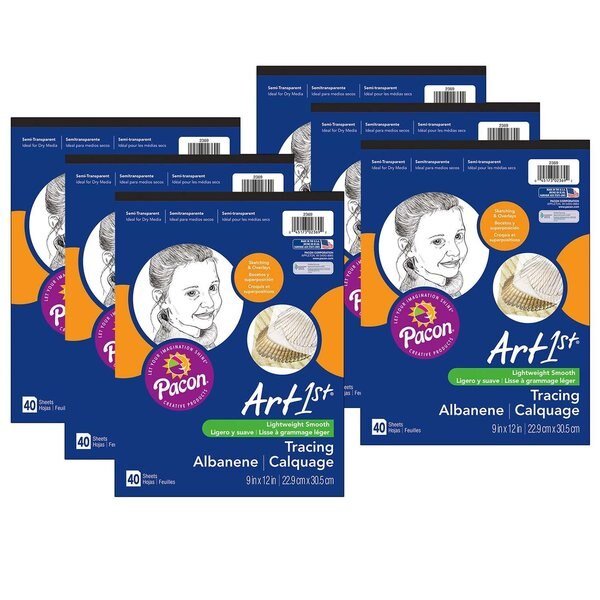 Tracing Pad, 9 x 12, PK6, Ucreate, Mfr#: P2369