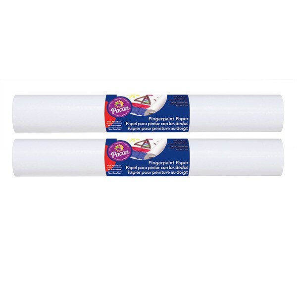 Fingerpaint Paper, White, 16in x 100ft Roll, PK2, Art Street, Mfr#: P5318